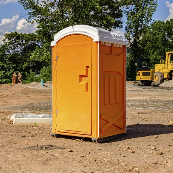 how often are the portable restrooms cleaned and serviced during a rental period in Alpine